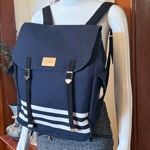 Jean Paul Gaultier huge blue Backpack with silver Accent. Like new. Cotton